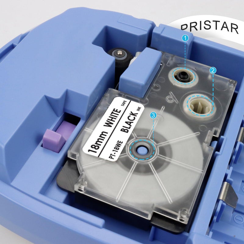 Pristar Compatible Label Tape Replacement for XR-18WE XR18WE for Casio Label Maker Tape 18mm 3/4" for Casio EZ Label Maker KL-750 KL-780 KL-7000 KL-7200 KL-120 KL-130 KL-820, Black on White, 3-Pack - Image 5